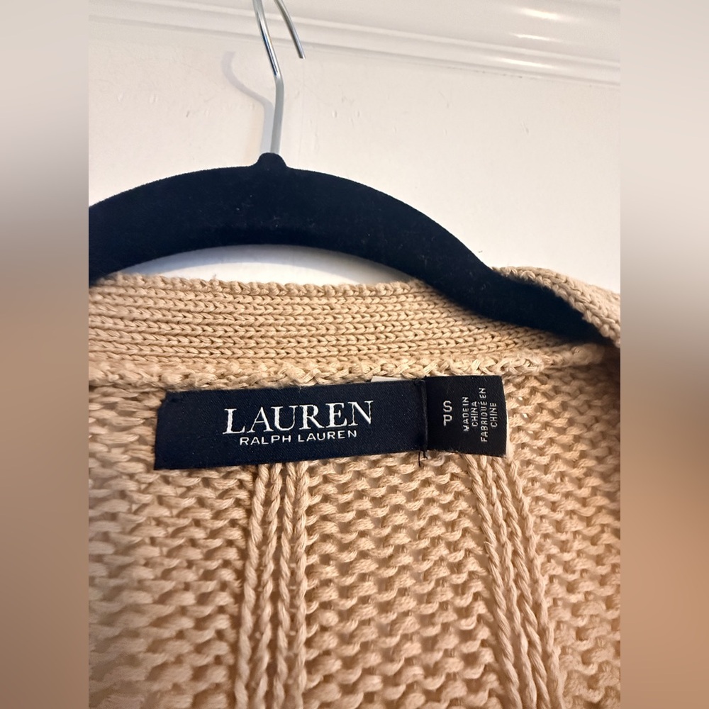 LAUREN RALPH LAUREN ribbed long cardigan SIZE: SMALL - Picture 8 of 10